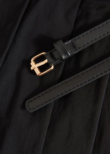 Quiz Black Pleated Mini Skirt