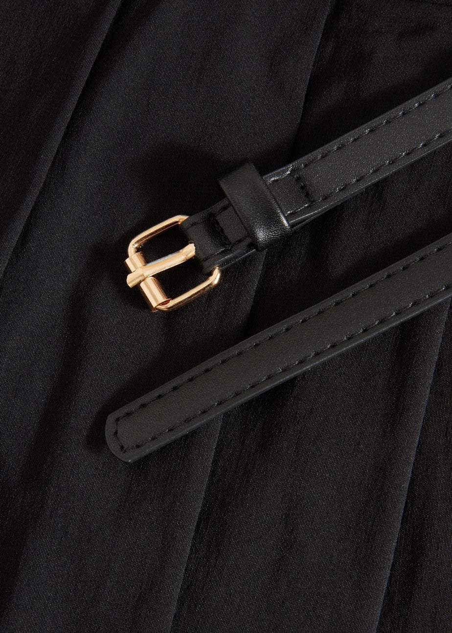 Quiz Black Pleated Mini Skirt