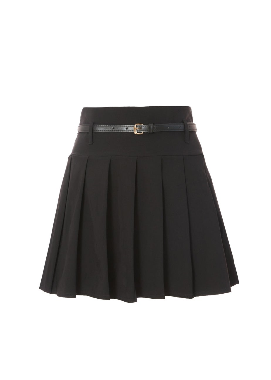 Quiz Black Pleated Mini Skirt