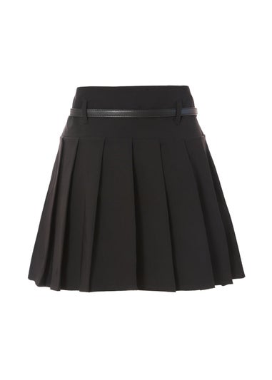 Quiz Black Pleated Mini Skirt