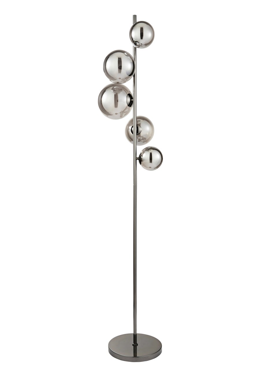 INLIGHT ORBIE 5 Light Floor Lamp Black Chrome (150cm x 33cm)