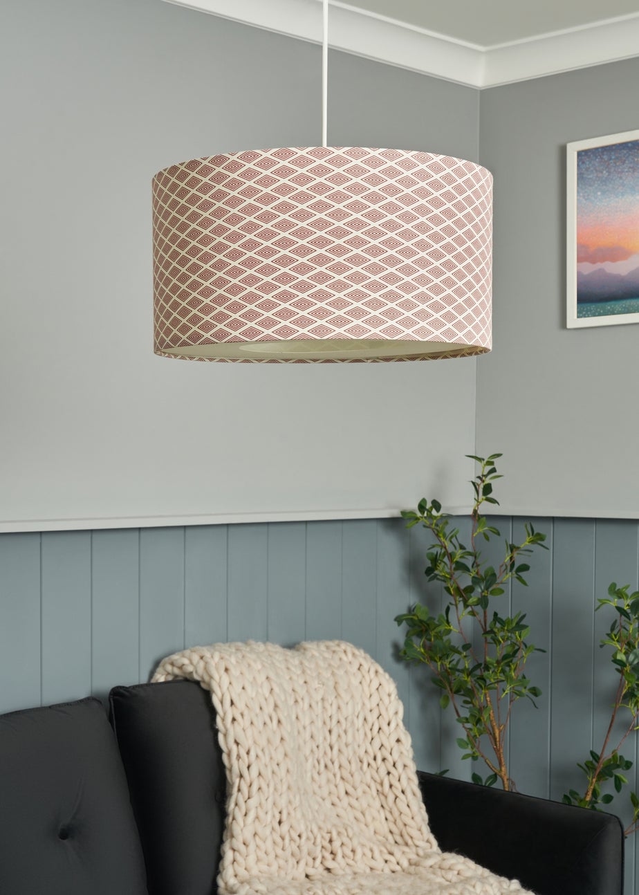 INLIGHT HARLE Easyfit Linen Shade with Diffuser Burgundy (20cm x 40cm)
