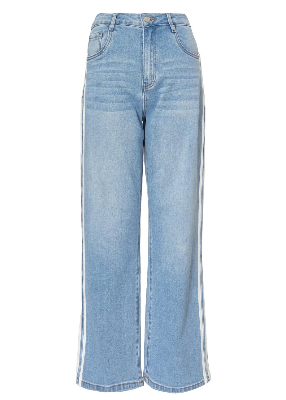 Quiz Blue Striped Side Jeans