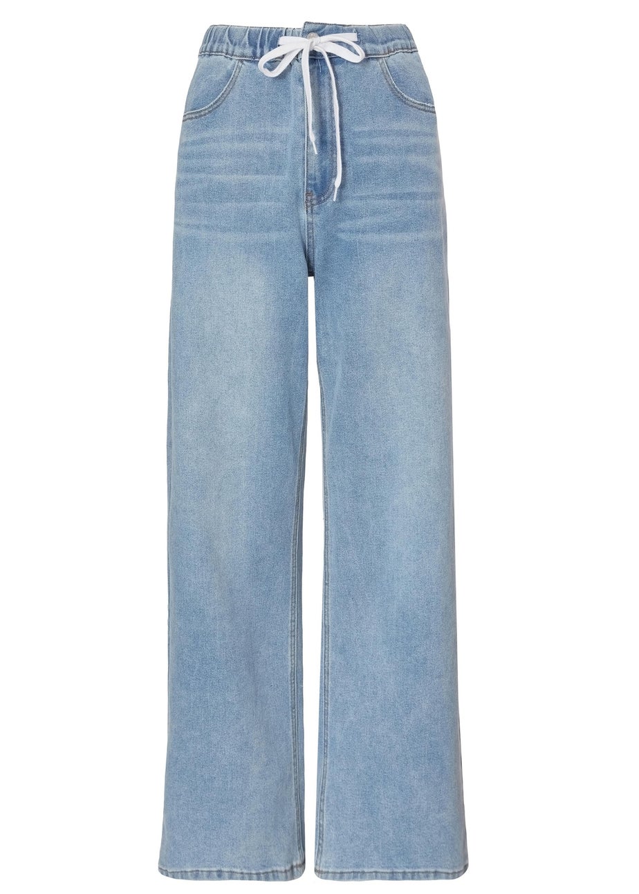 Quiz Blue Drawstring Waist Jeans
