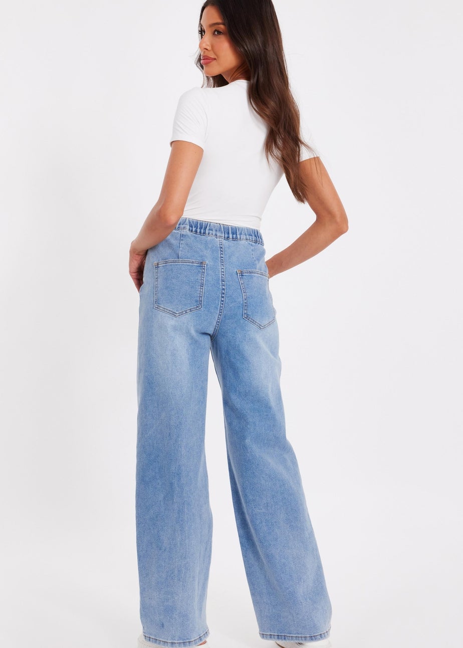 Quiz Blue Drawstring Waist Jeans