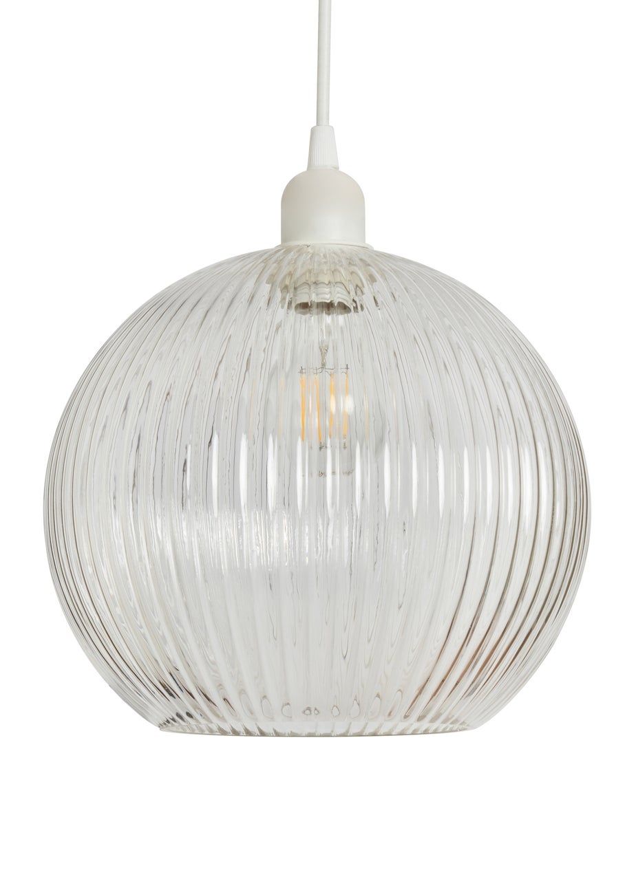 INLIGHT HAZEN Easyfit Ribbed Glass Clear (22cm x 24cm)