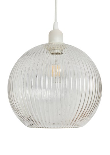 INLIGHT HAZEN Easyfit Ribbed Glass Clear (22cm x 24cm)