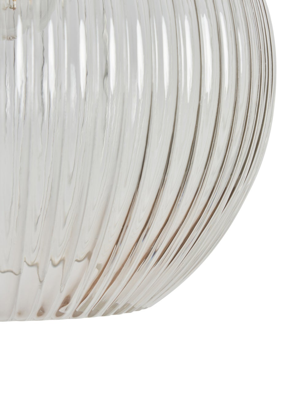 INLIGHT HAZEN Easyfit Ribbed Glass Clear (22cm x 24cm)