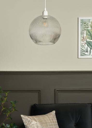 INLIGHT HAZEN Easyfit Ribbed Glass Clear (22cm x 24cm)