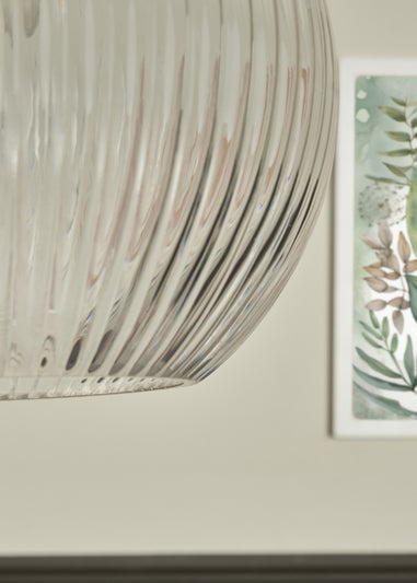 INLIGHT HAZEN Easyfit Ribbed Glass Clear (22cm x 24cm)