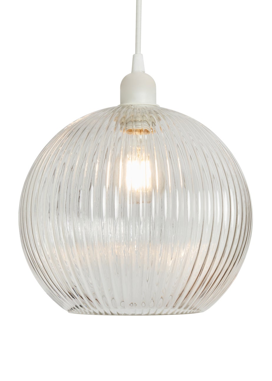 INLIGHT HAZEN Easyfit Ribbed Glass Clear (22cm x 24cm)