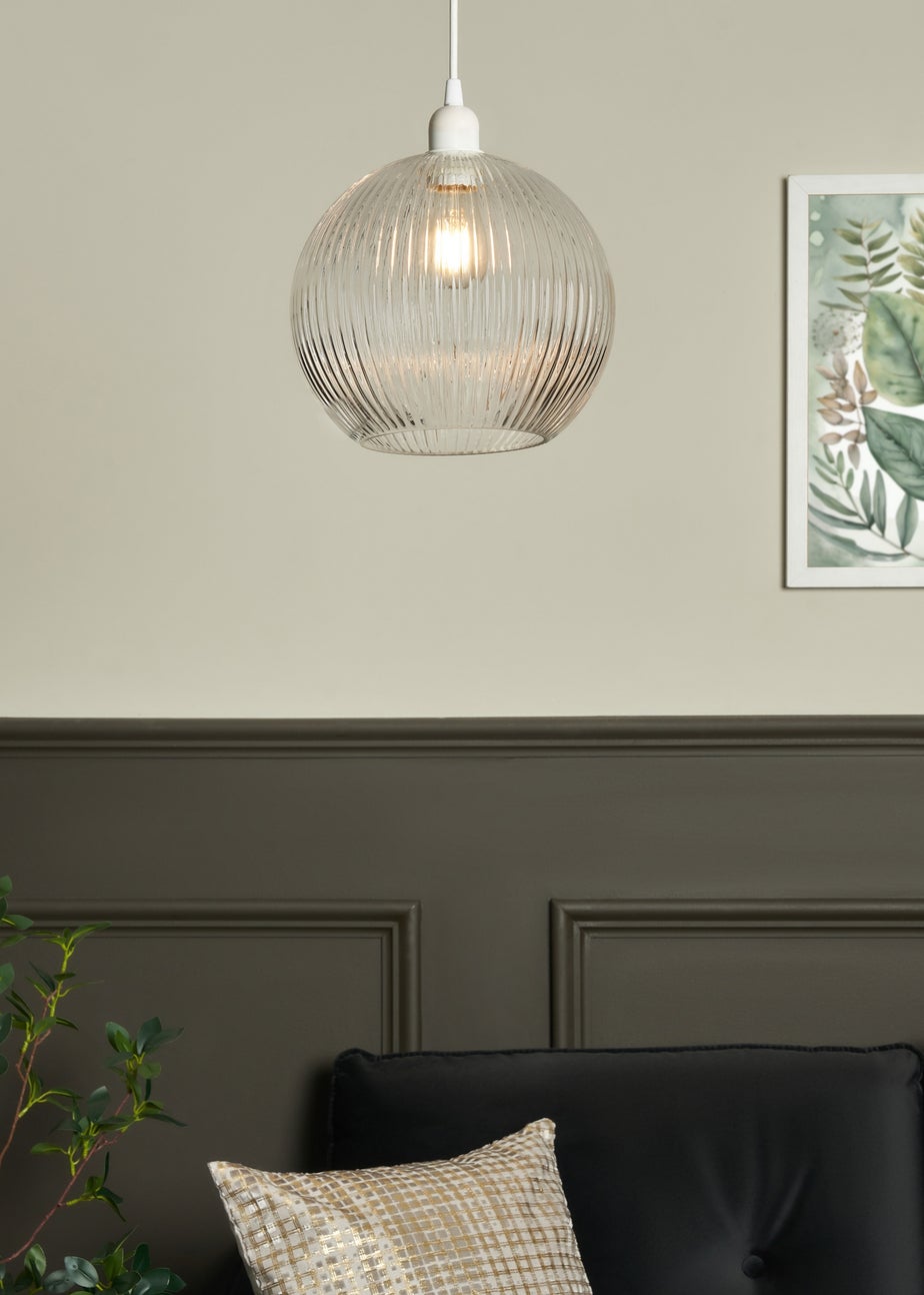 INLIGHT HAZEN Easyfit Ribbed Glass Clear (22cm x 24cm)