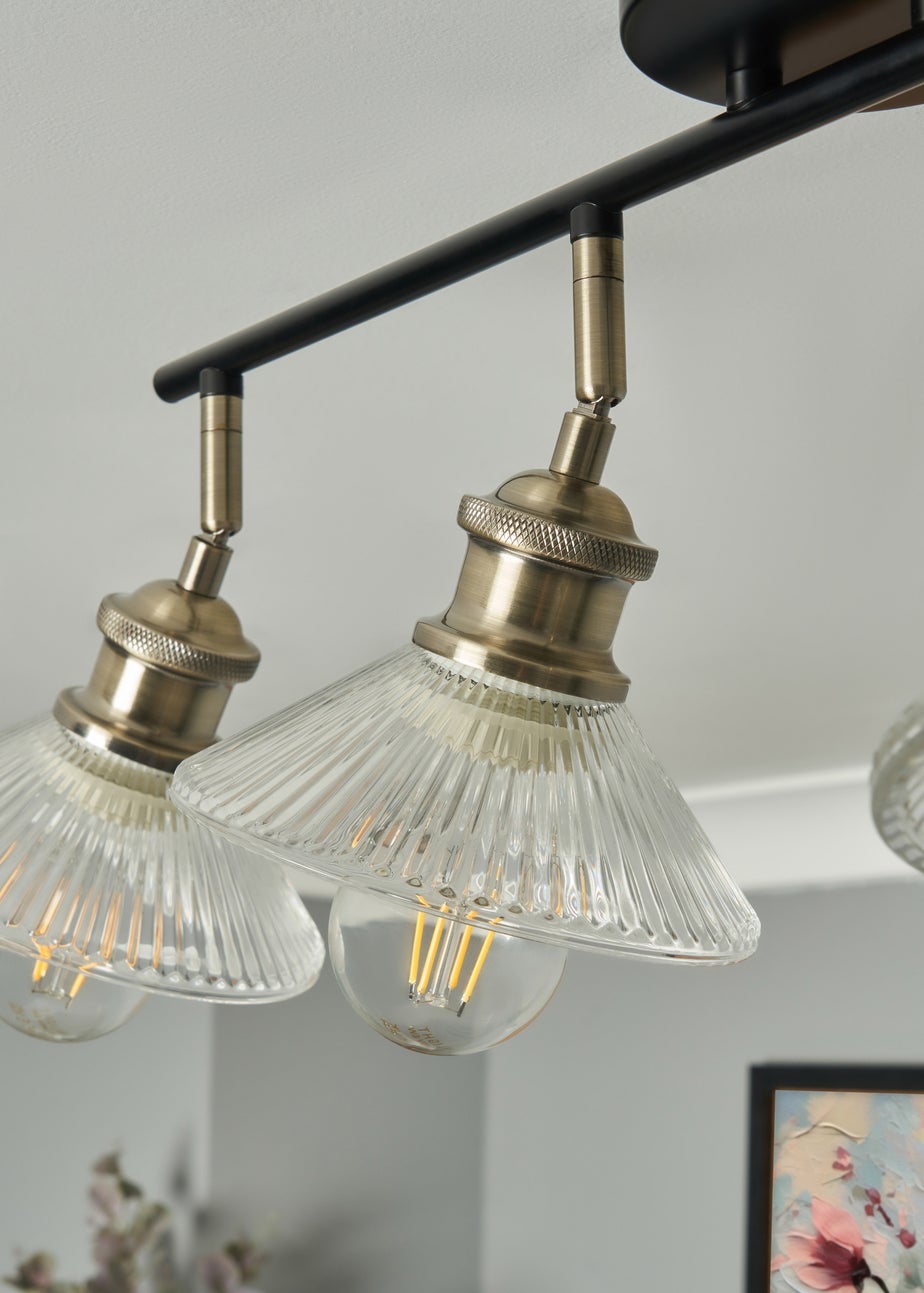 INLIGHT EZRA 4 Light Diner Black (23cm x 82cm)