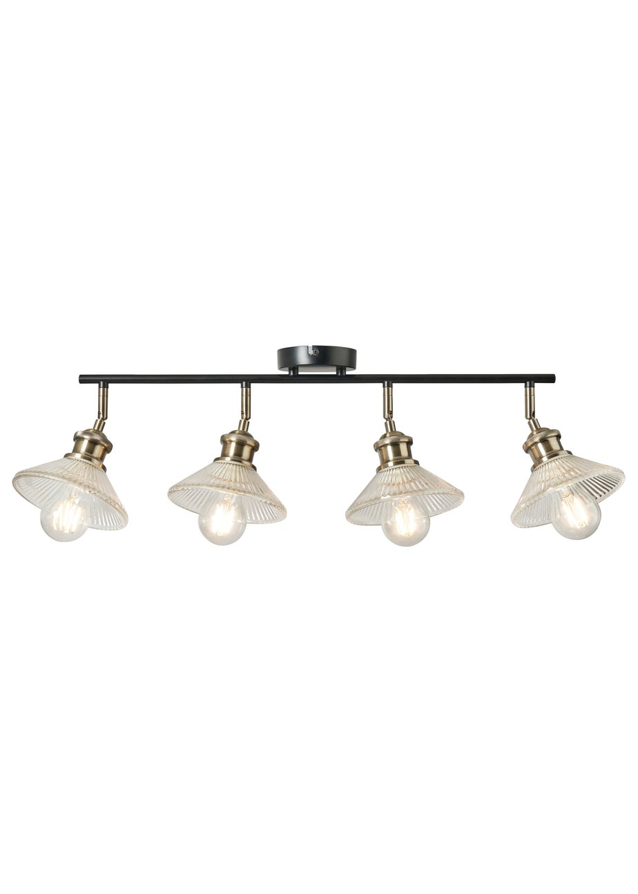 INLIGHT EZRA 4 Light Diner Black (23cm x 82cm)