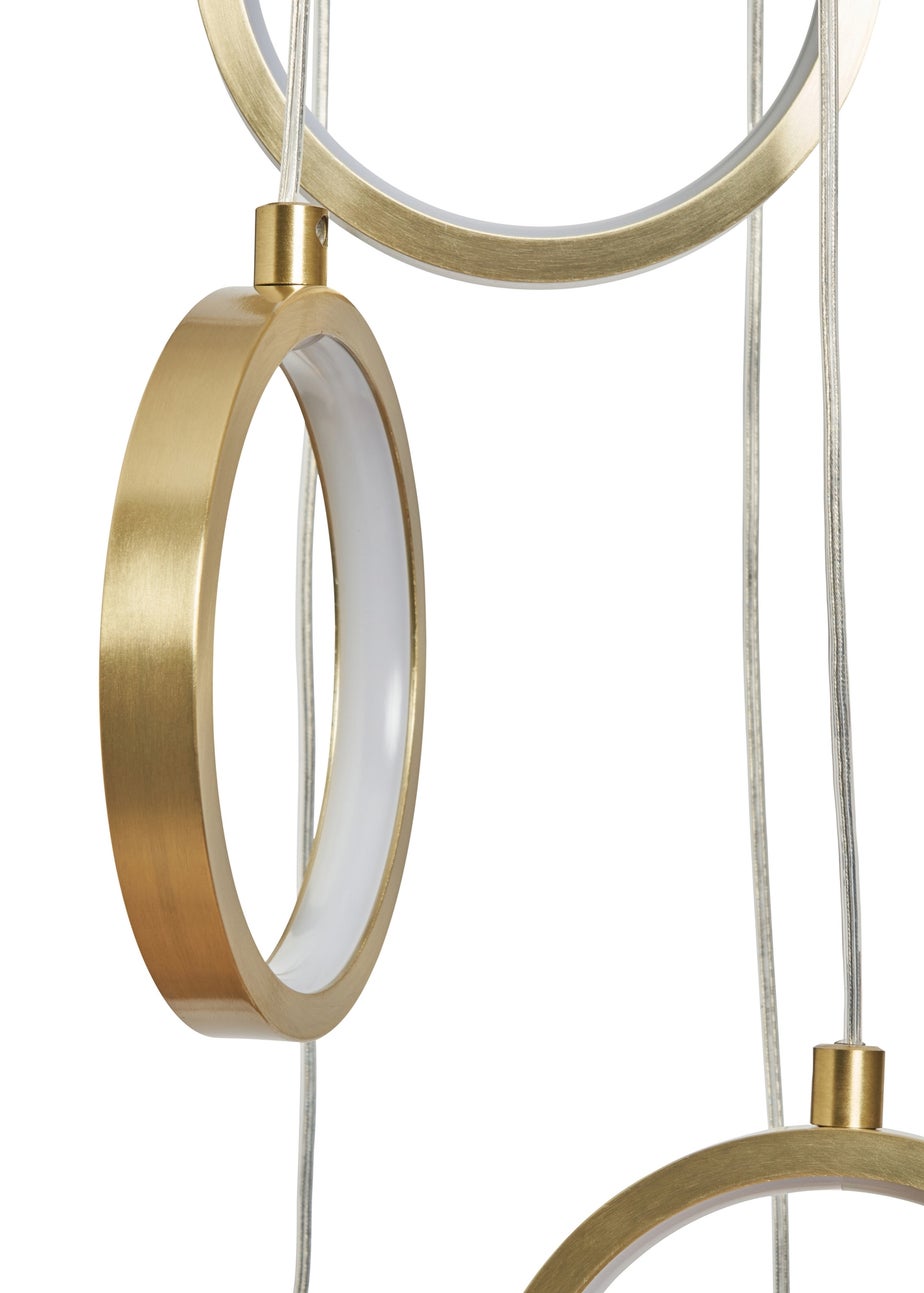 INLIGHT RIYAH 5 RING LED Brass Cluster (40-120cm x 30cm)