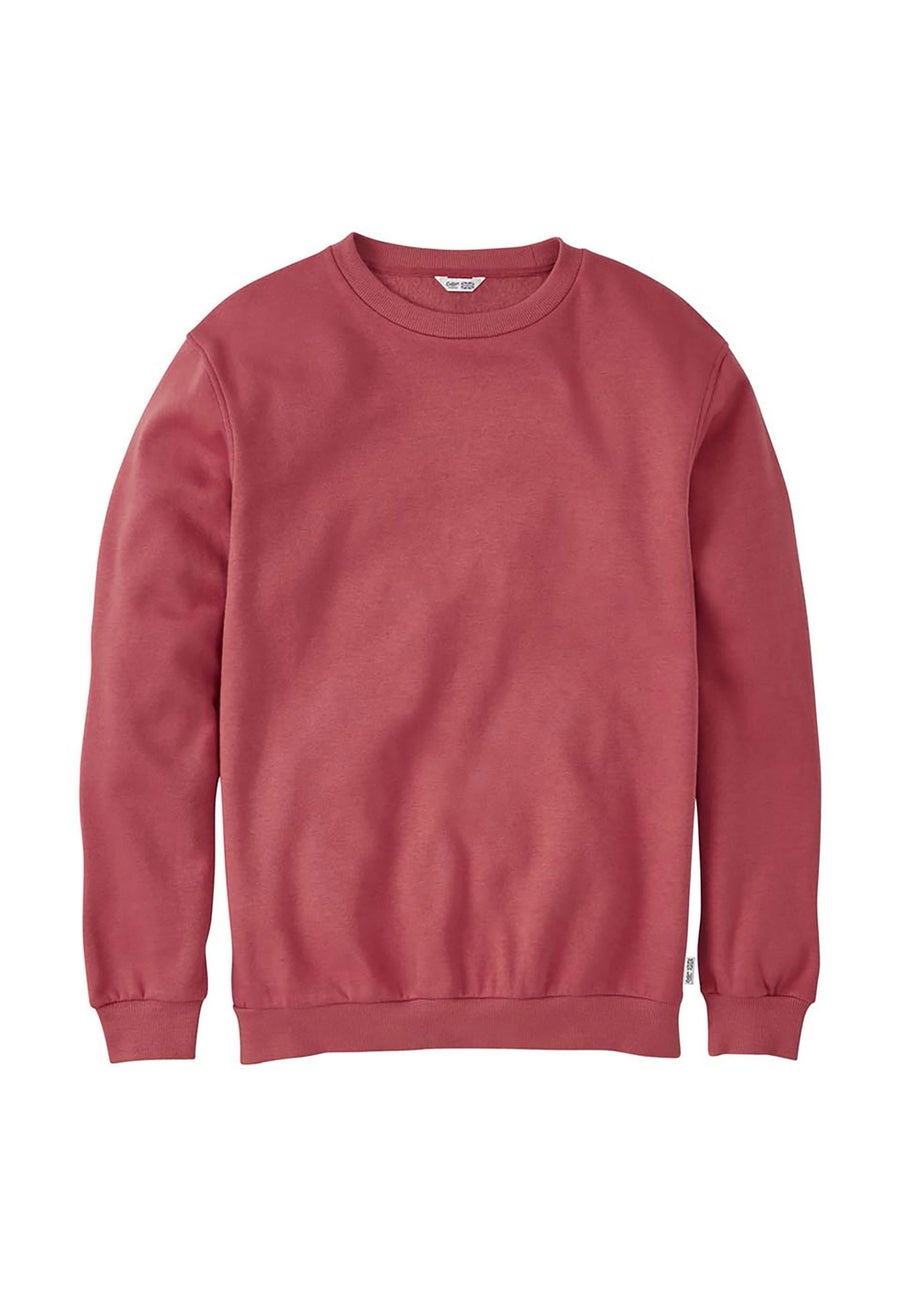 Cotton Traders Red Coral Crew Neck Sweatshirt