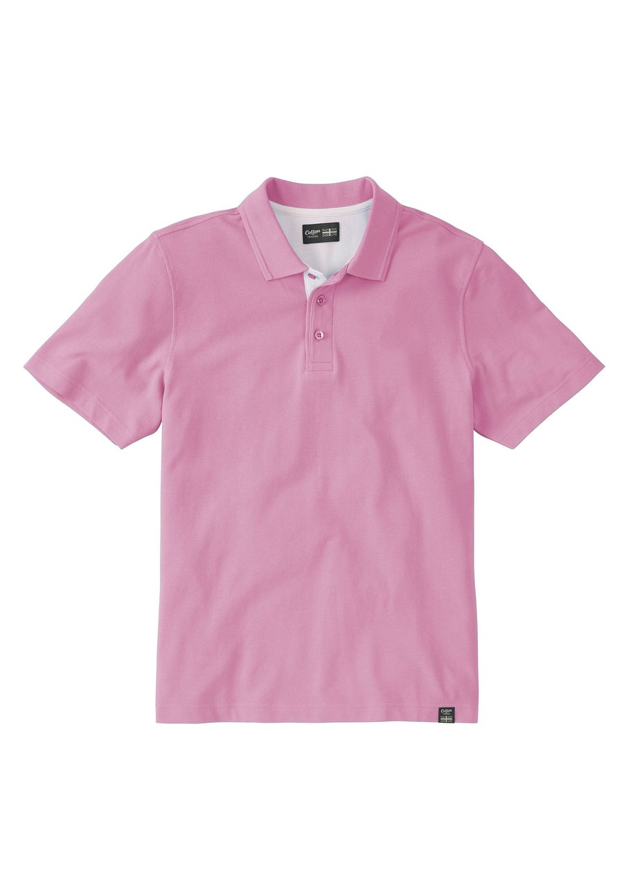 Cotton Traders Cherry Blossom Short Sleeve Polo Shirt