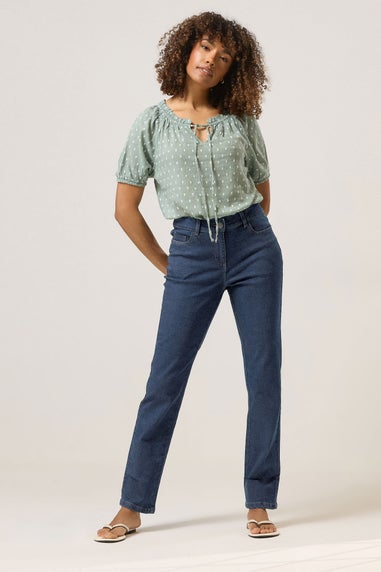 M&Co Indigo Blue Straight Leg Jeans