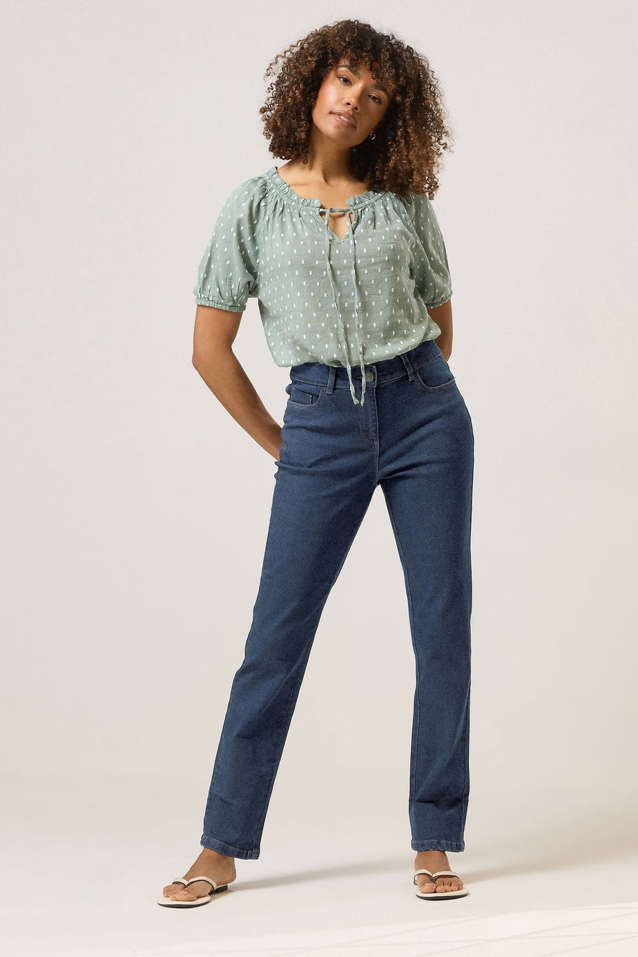 M&Co Indigo Blue Straight Leg Jeans