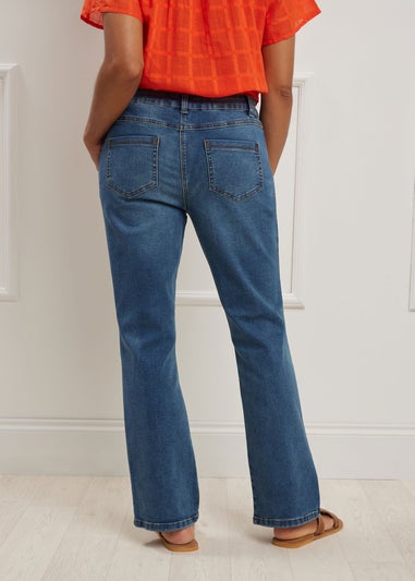 M&Co Blue Mid Wash Bootcut Jeans