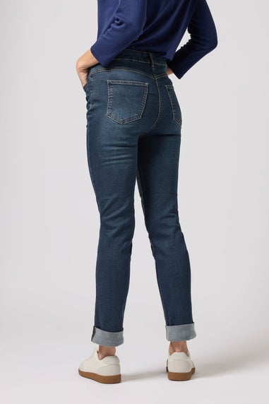 M&Co Blue Mid Wash Ankle Grazer Cigarette Jean