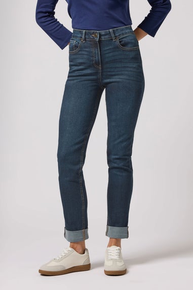 M&Co Blue Mid Wash Ankle Grazer Cigarette Jean