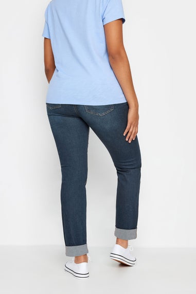 M&Co Blue Mid Wash Ankle Grazer Cigarette Jean