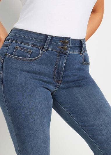 M&Co Mid Wash Blue Lift & Shape Straight Leg Jeans