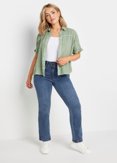 M&Co Mid Wash Blue Lift & Shape Straight Leg Jeans