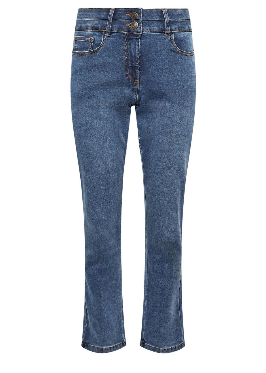 M&Co Mid Wash Blue Lift & Shape Straight Leg Jeans