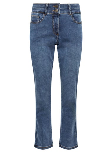 M&Co Mid Wash Blue Lift & Shape Straight Leg Jeans