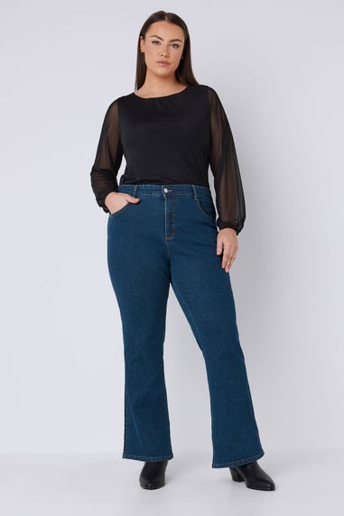 Evans Curve Fit Indigo Bootcut Jeans