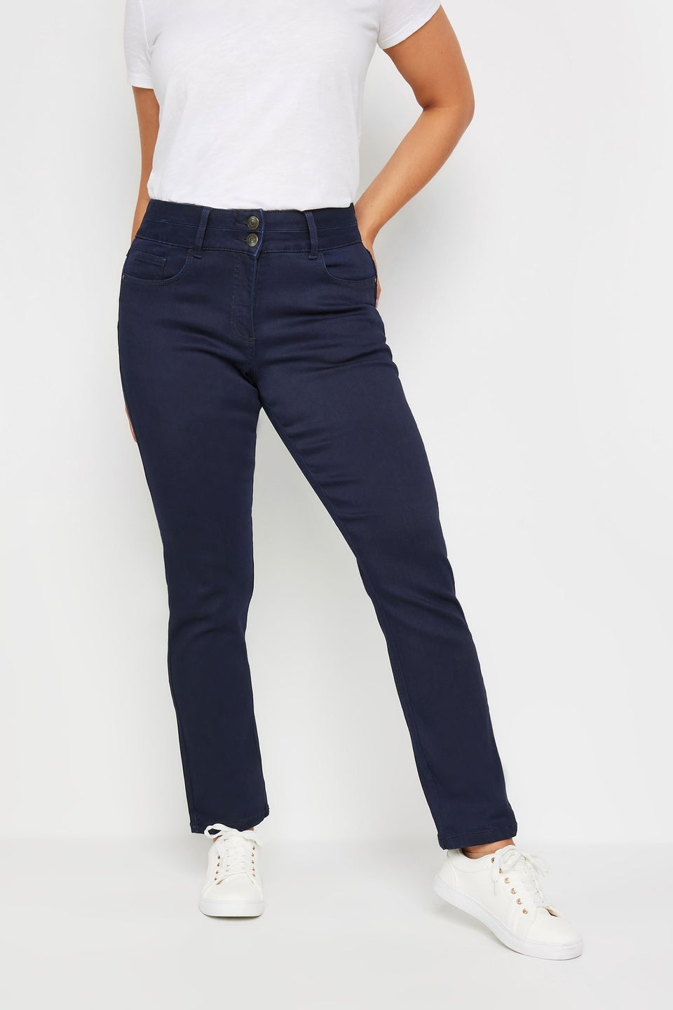 M&Co Indigo Blue Lift & Shape Straight Leg Jeans
