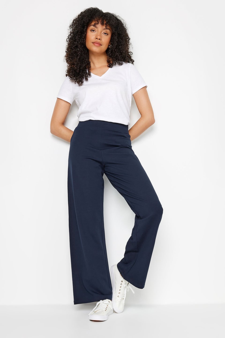 M&Co Navy Blue Wide Leg Yoga Pants