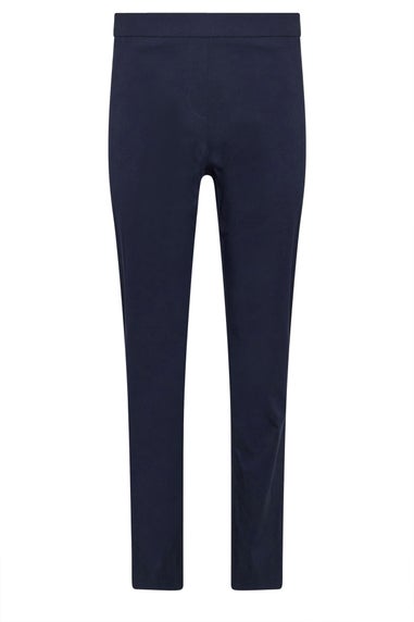 M&Co Navy Blue Straight Leg Bengaline Formal Trousers