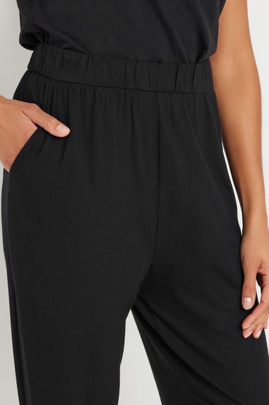 M&Co Black Elasticated Waist Hareem Trousers