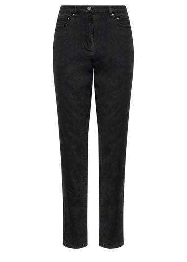 Long Tall Sally Black Washed UNA Stretch Mom Jeans