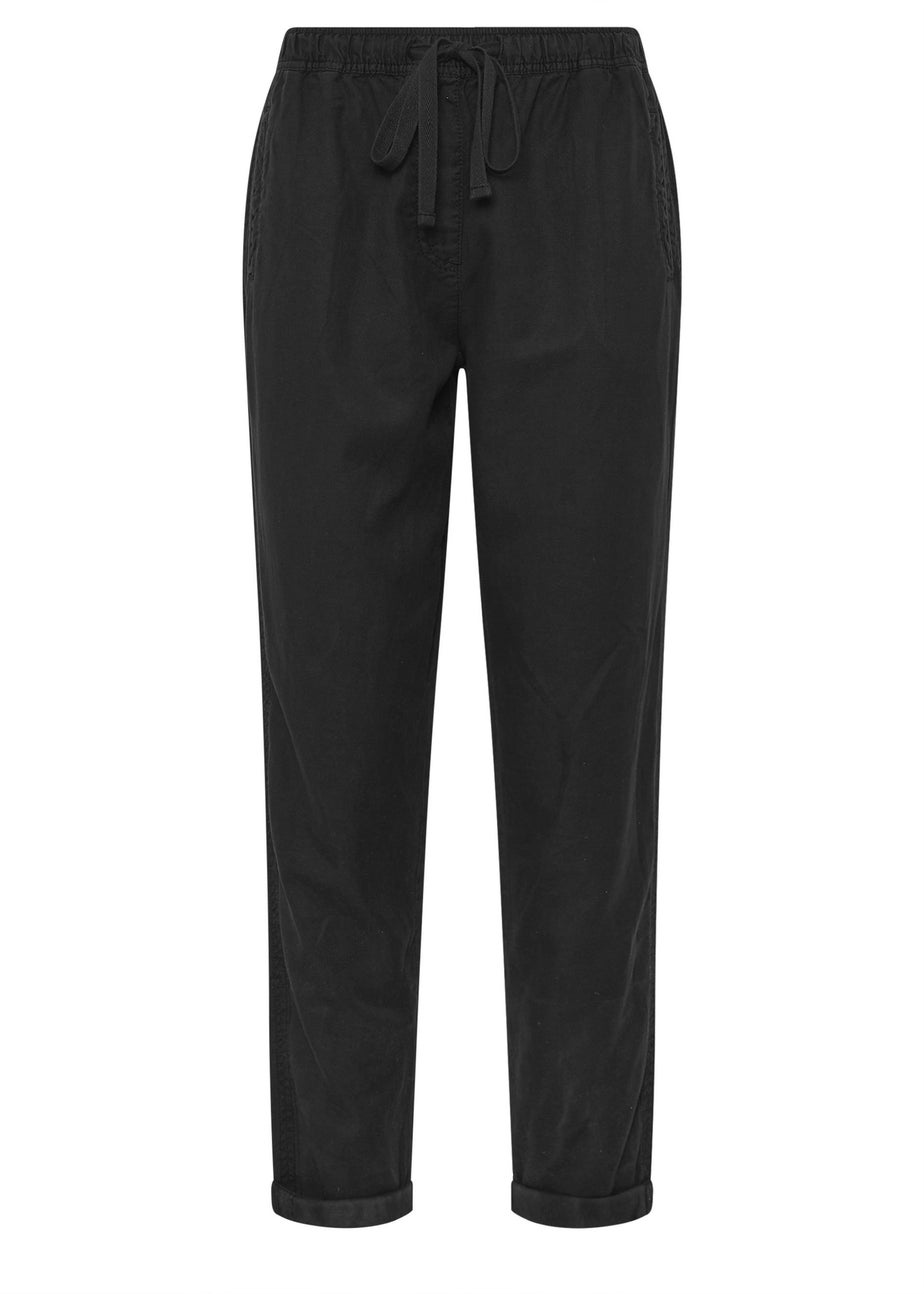 Long Tall Sally Black Lyocell Blend Joggers