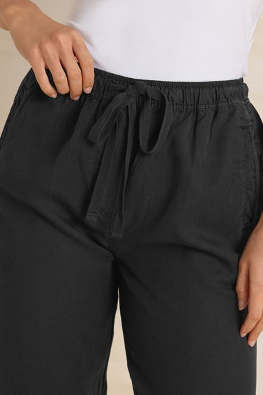 Long Tall Sally Black Lyocell Blend Joggers