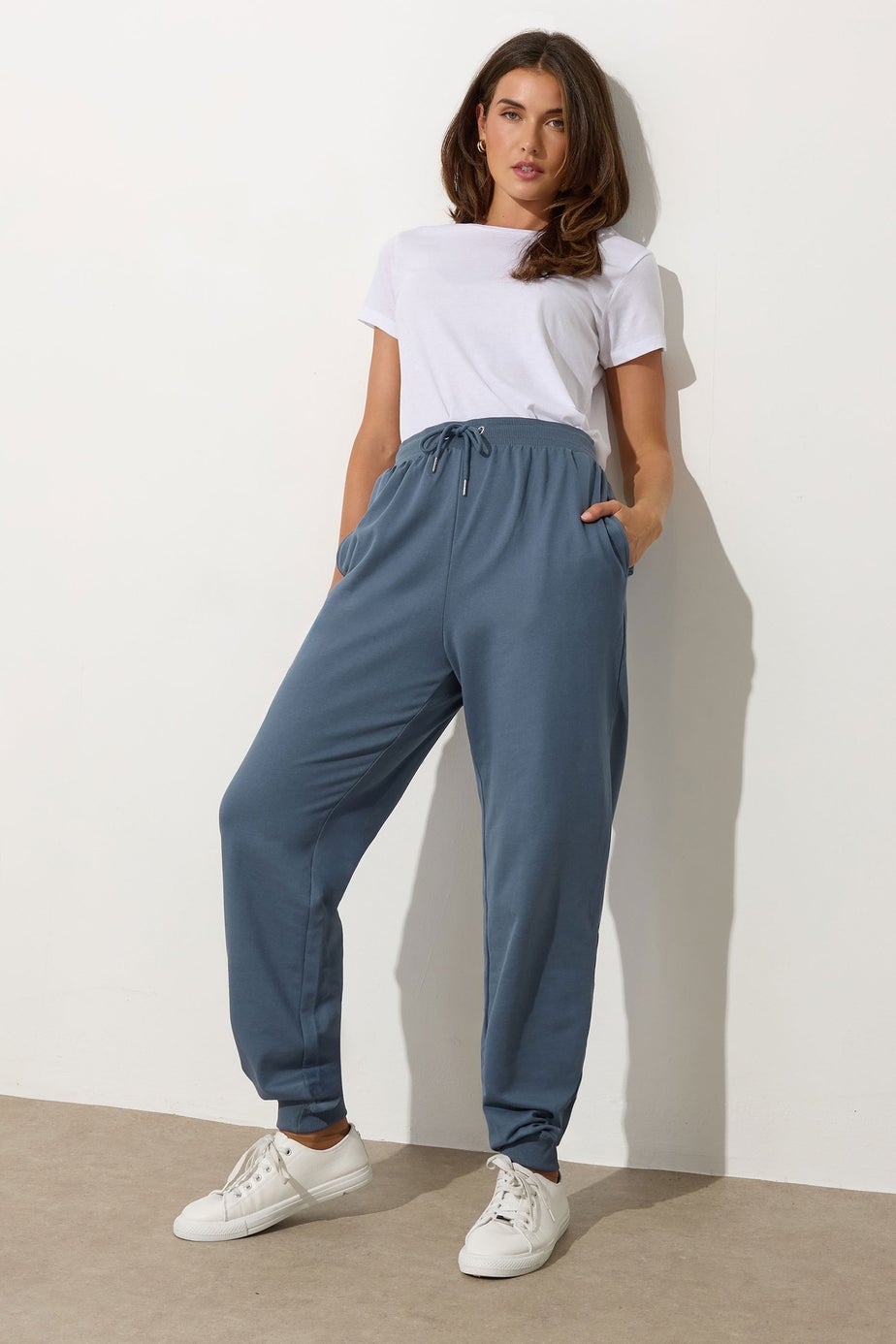 Long Tall Sally Denim Blue Cuffed Joggers