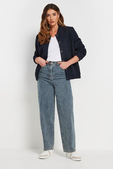 Long Tall Sally Blue Mid Wash Barrel Leg Jeans