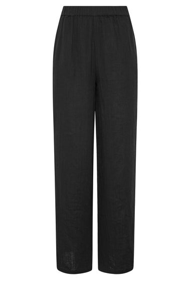 Long Tall Sally Black Cotton Cheescloth Wide Leg Trousers