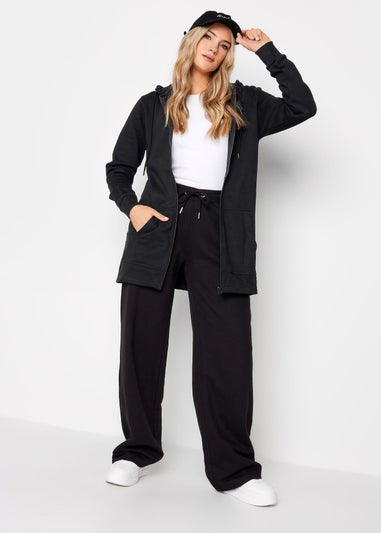 Long Tall Sally Black Cotton Longline Hoodie