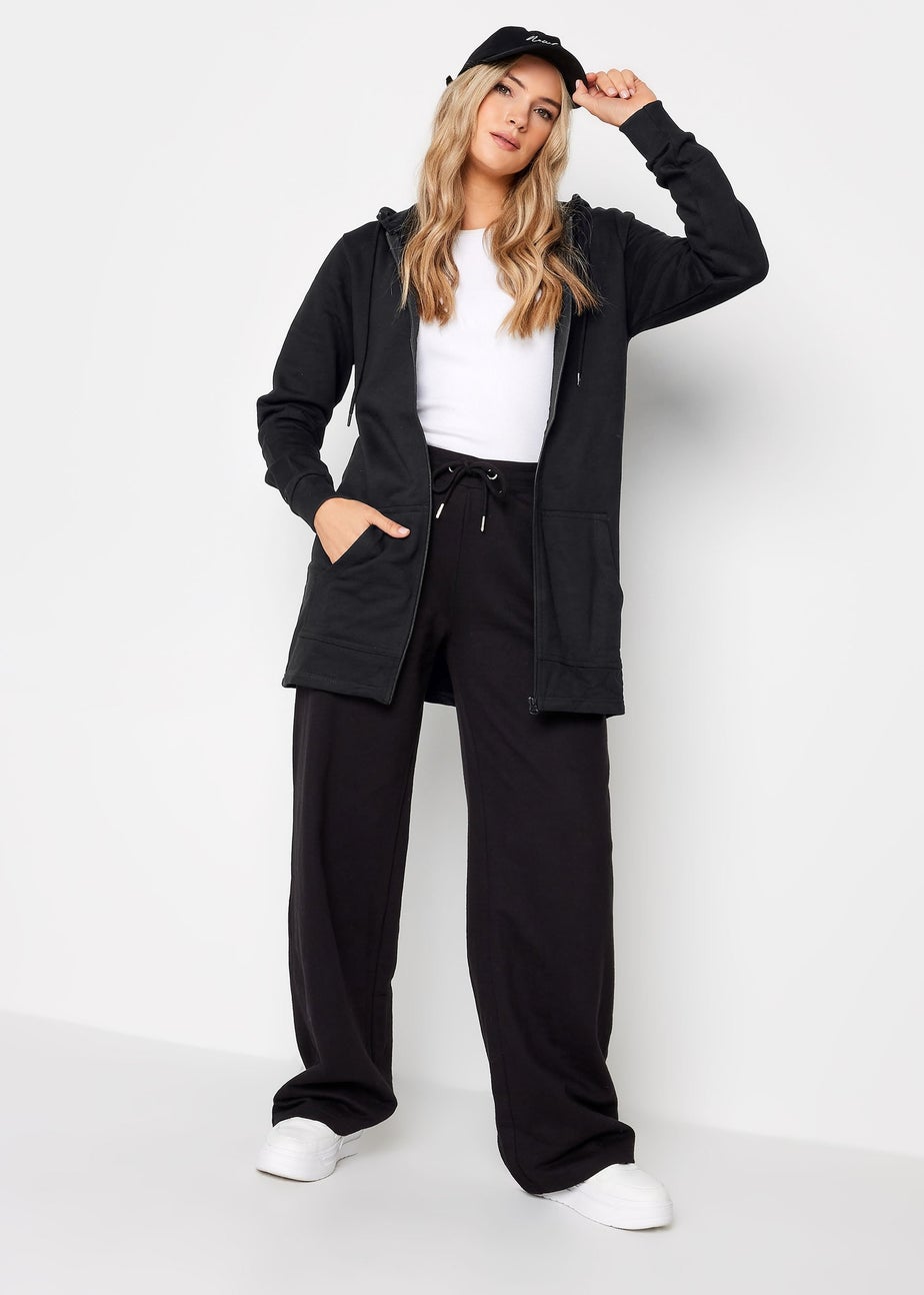 Long Tall Sally Black Cotton Longline Hoodie