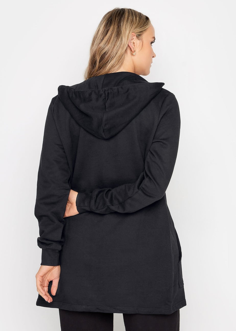 Long Tall Sally Black Cotton Longline Hoodie