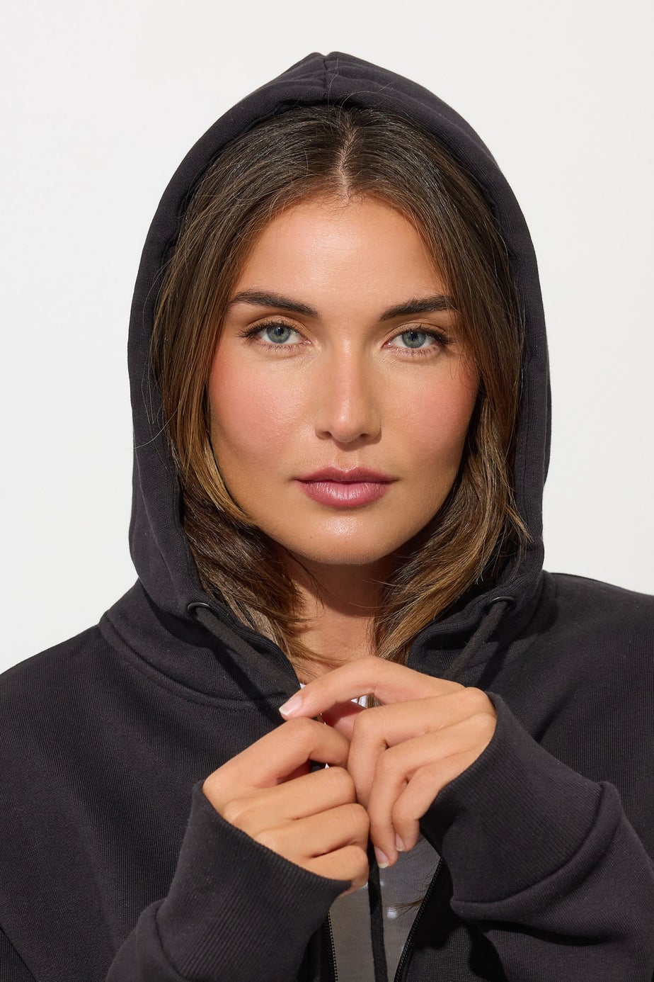 Long Tall Sally Black Cotton Longline Hoodie