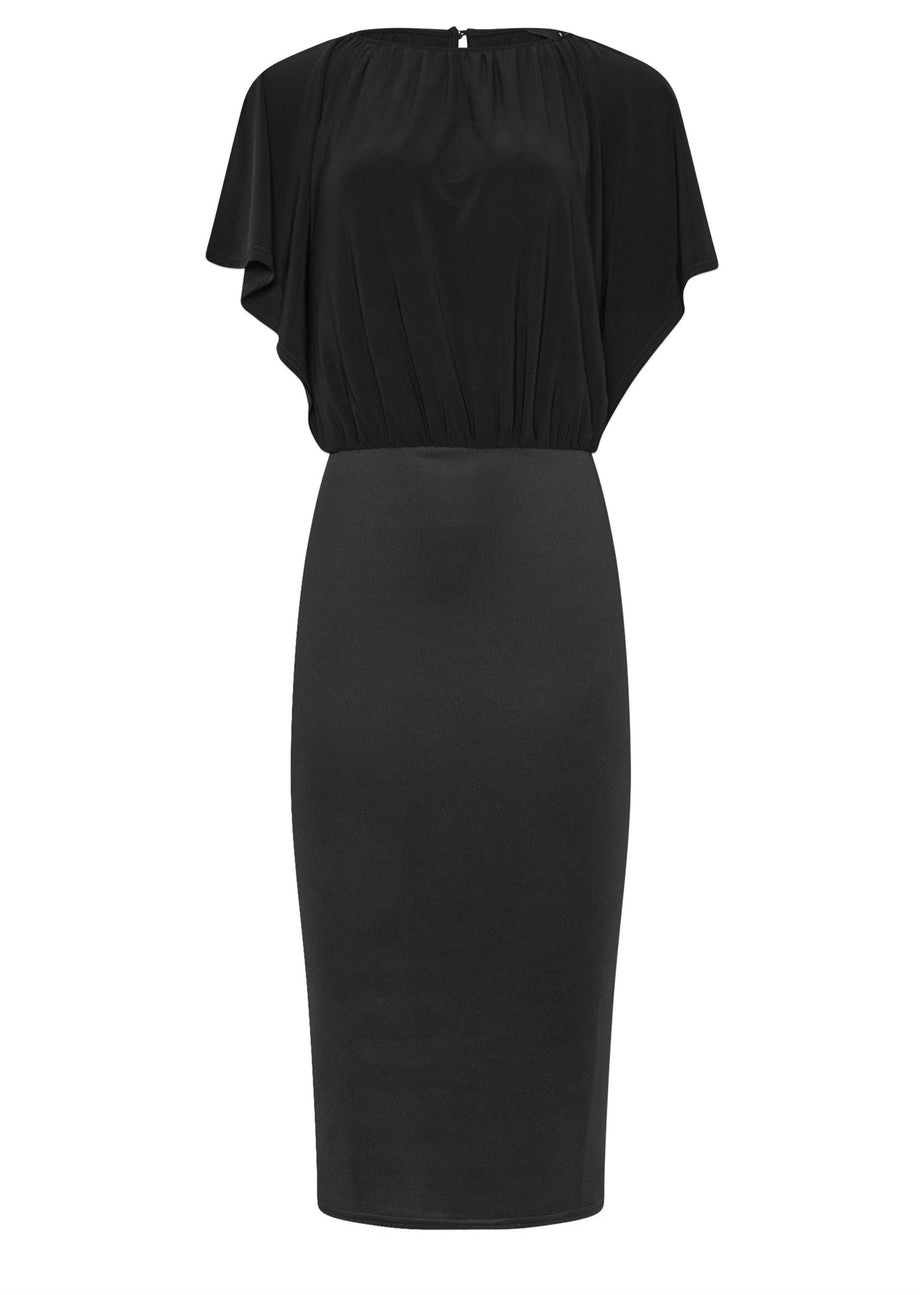 Long Tall Sally Black Scuba Midi Dress