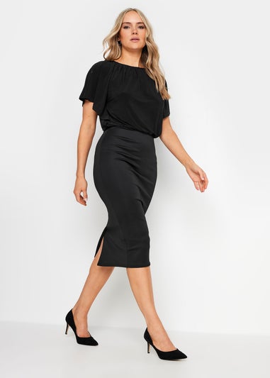 Long Tall Sally Black Scuba Midi Dress