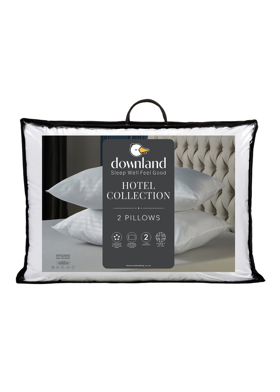 Downland White Hotel Collection Pillow Pair