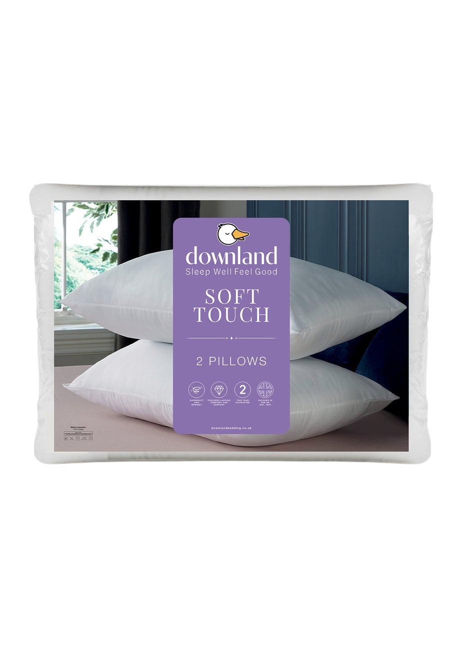 Downland White Soft Touch Pillow Pair